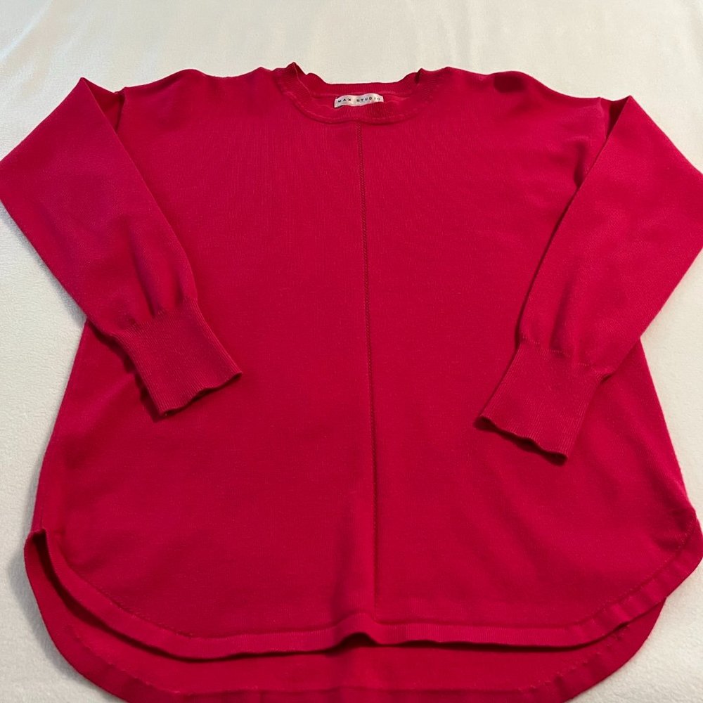 Max Studio Bright Pink Light Sweater Size XS